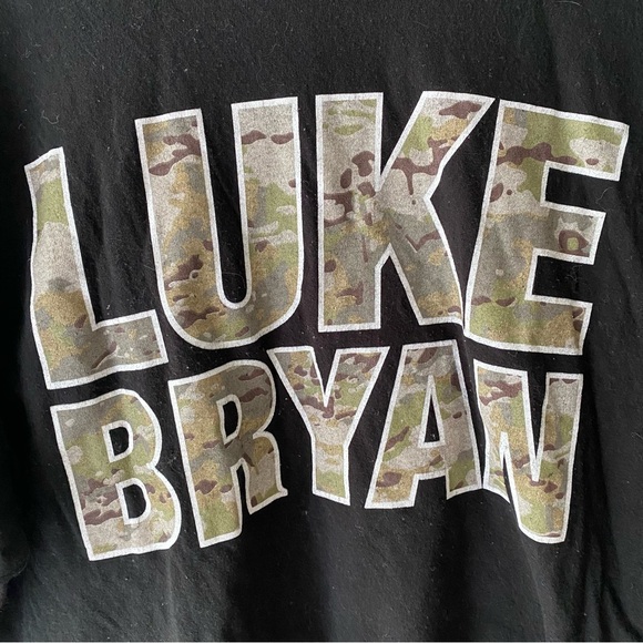 Luke Bryan tee black camo deer short sleeve SZ L NWOT - Picture 3 of 8